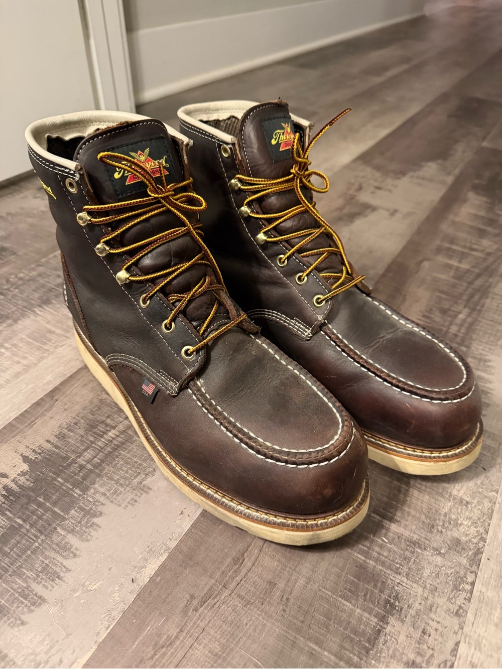 Thorogood MaxWear Wedge Dark Brown Leather Work Boots 804-3600 Size 11.5